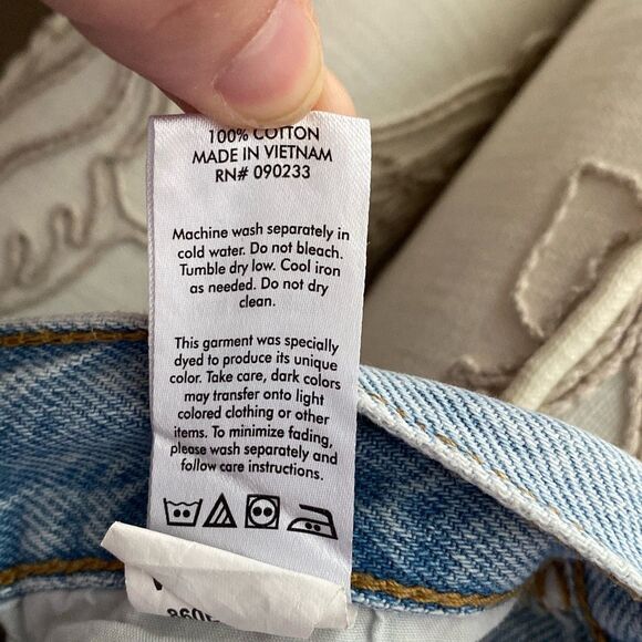 Pacsun Women's Dad Jeans Size 27 Light Wash Distressed Button Fly - Picture 10 of 10